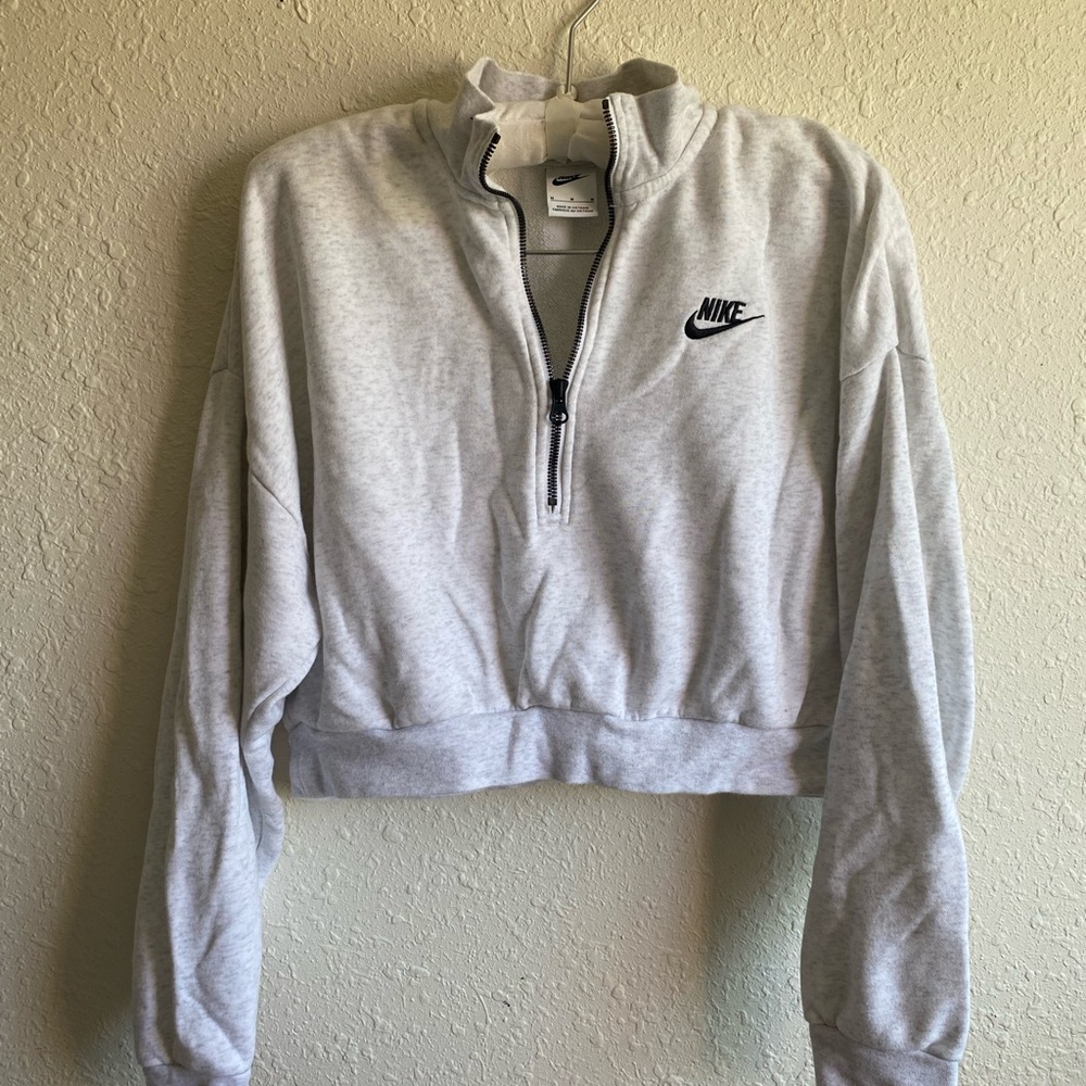 Nike Gray Half-Zip Sweatshirt